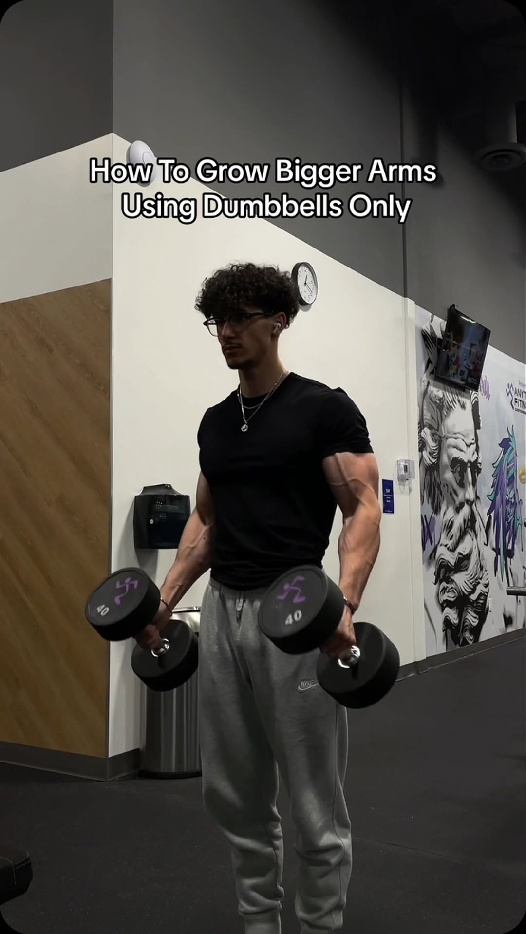 How To Grow Bigger Arms Using Dumbbells Only (Biceps & Triceps) 🦾 Follow me for