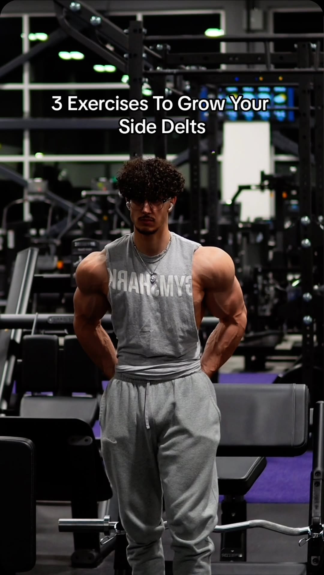 3 Exercises To Grow Your Side Delts 🦾 Free Workout Split in my private communit