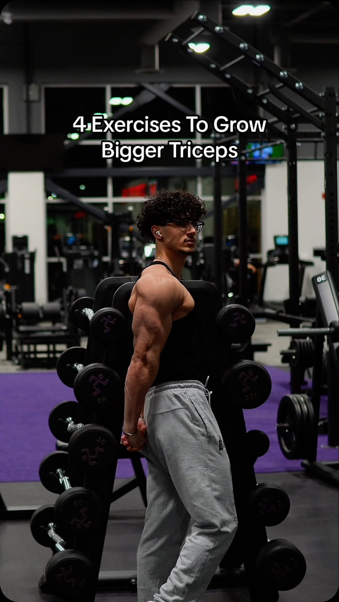 4 Exercises To Grow Bigger Triceps 🦾 Follow me for more fitness tips & workouts
