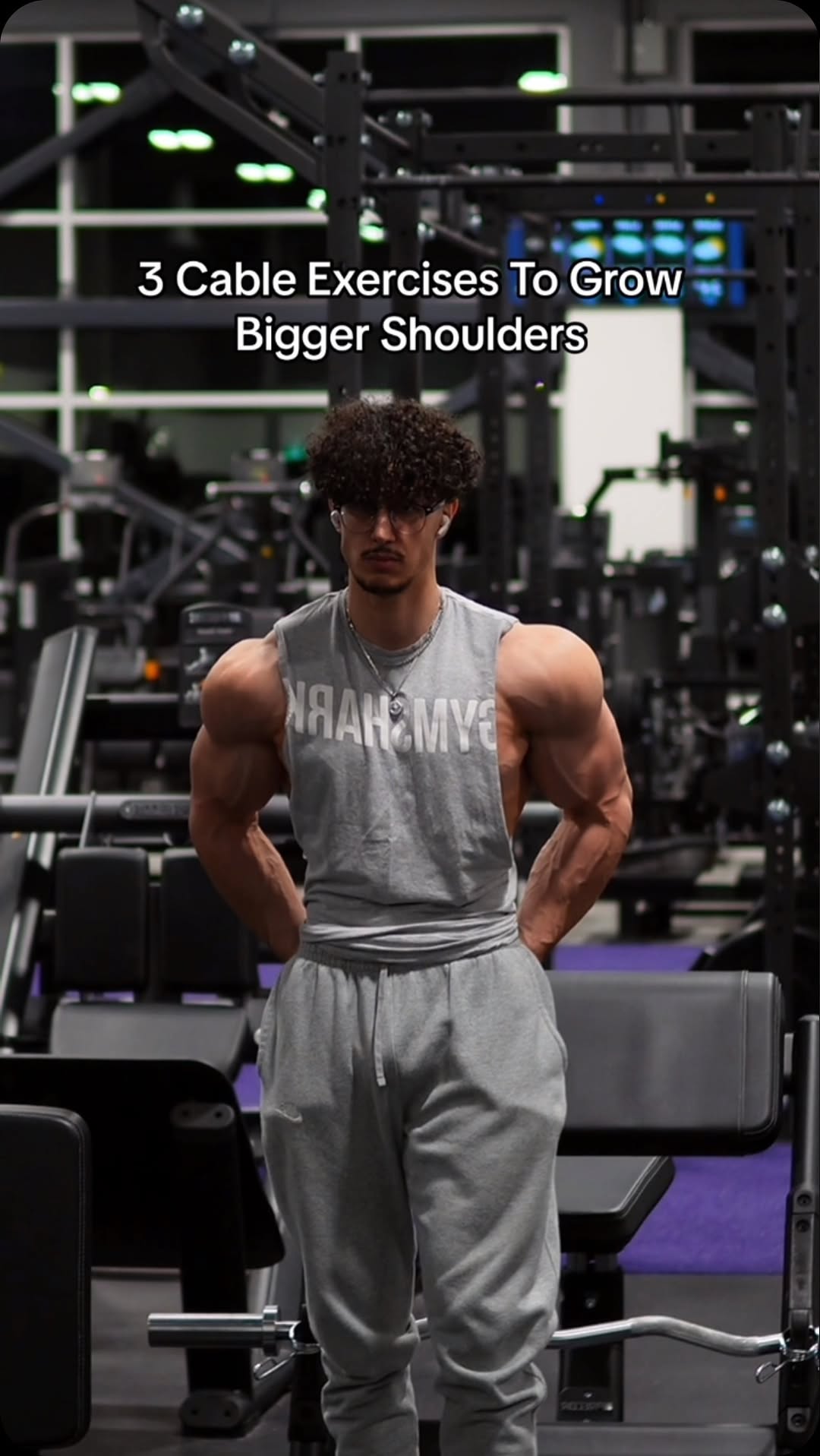 3 Cable Exercises To Grow Bigger Shoulders 🦾 Follow me for more fitness tips & 