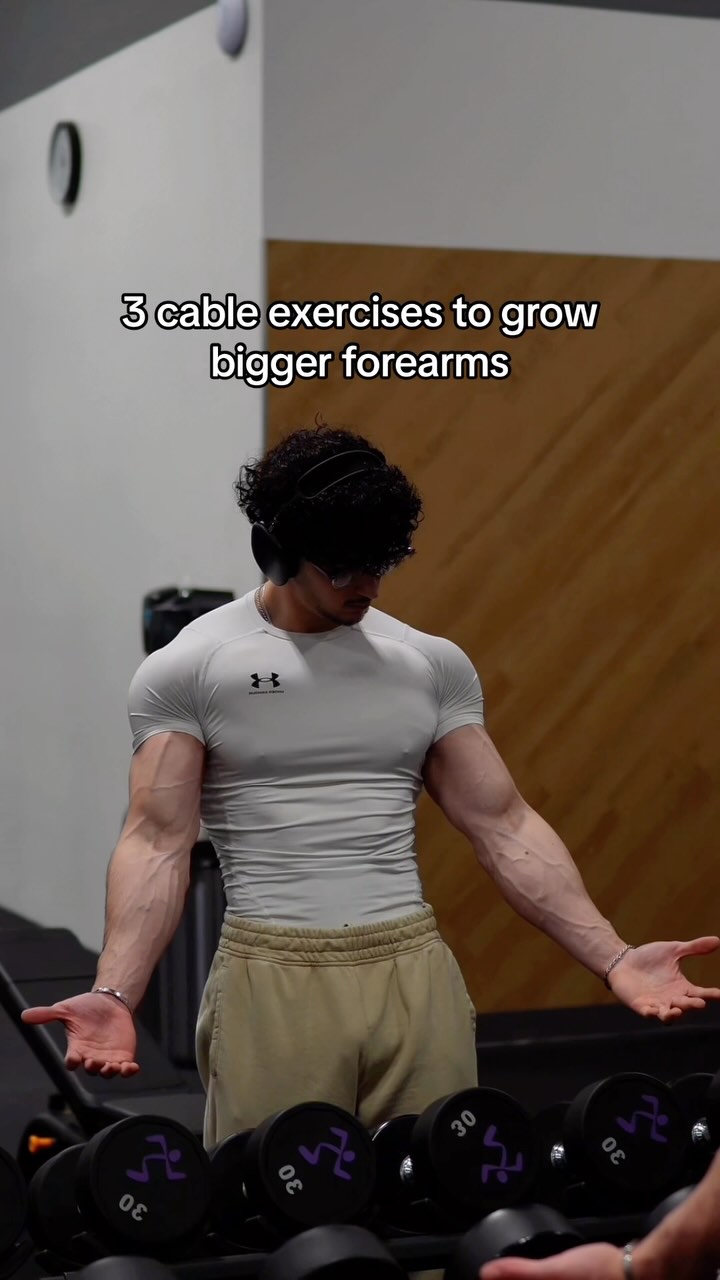 3 cable exercises to grow bigger forearms 🦾 @gladiolus.apparel code HUSSEIN for