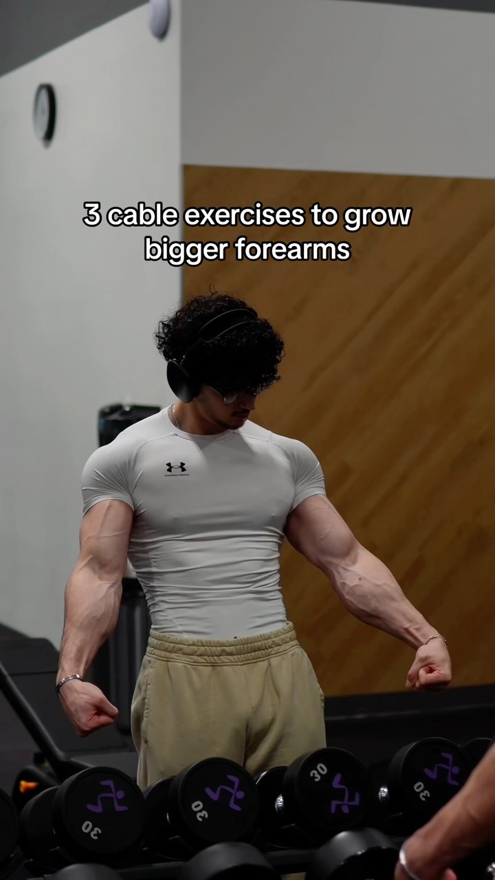 3 Cable Exercises To Grow Bigger Forearms 🦾 DM me “COACH” for 1-on-1 Fitness Co