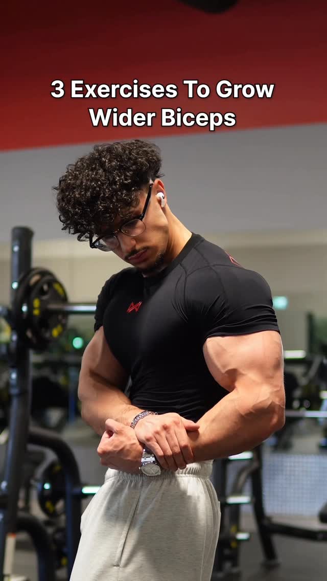 3 Exercises To Grow Wider Biceps (Thicker Arms) 🦾 Follow me for more fitness ti