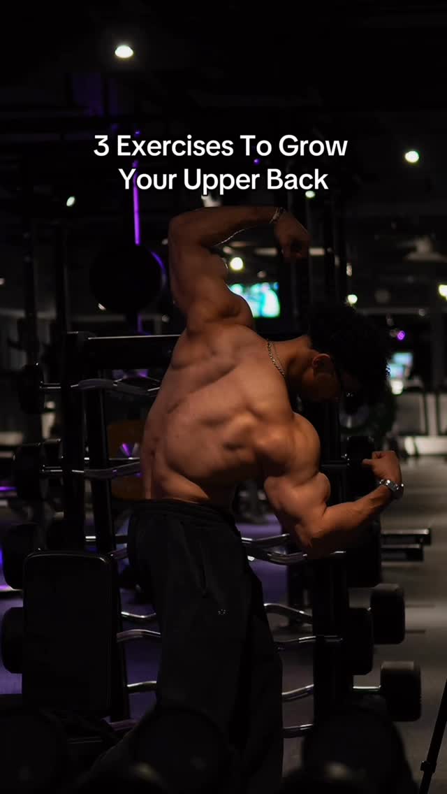 3 Exercises To Grow Your Upper Back 🦾 Follow me for more fitness tips & workout